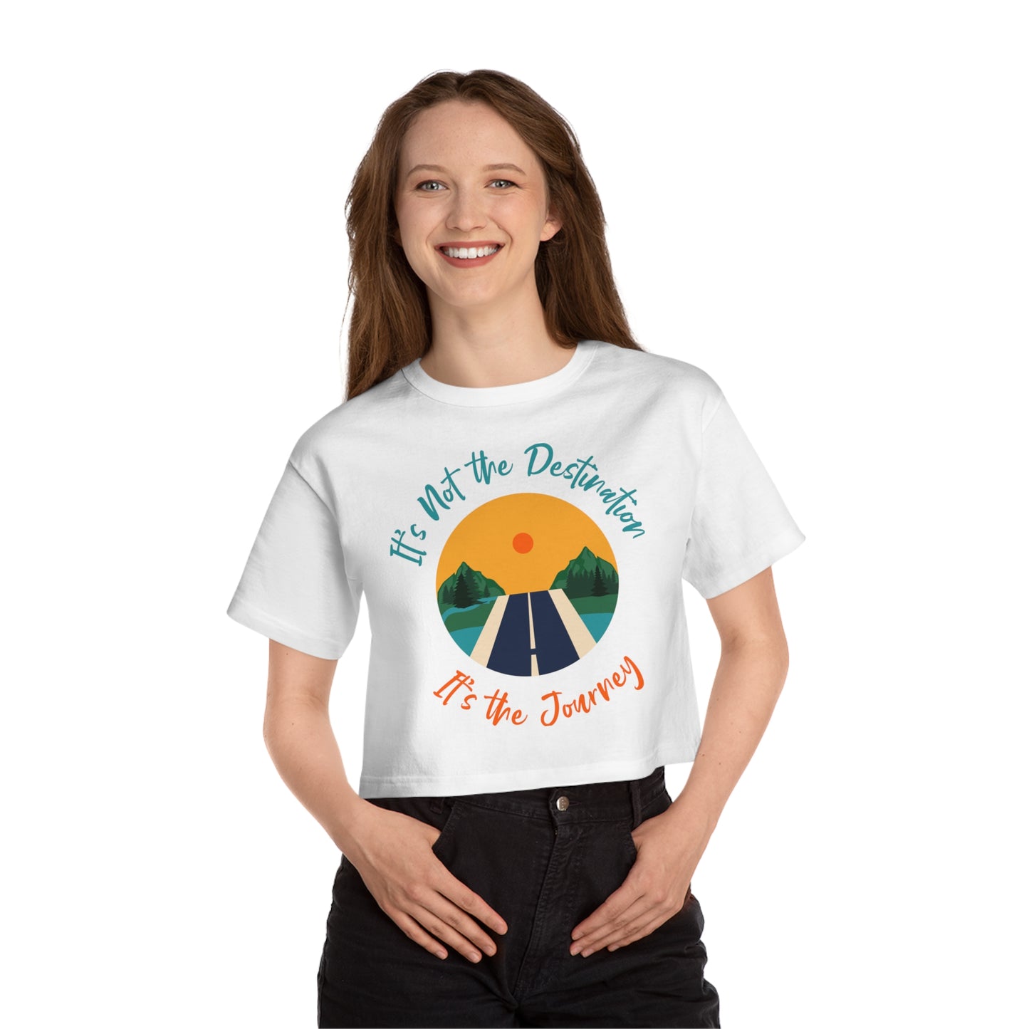 Enjoy the Journey Champion Women's Heritage Cropped T-Shirt