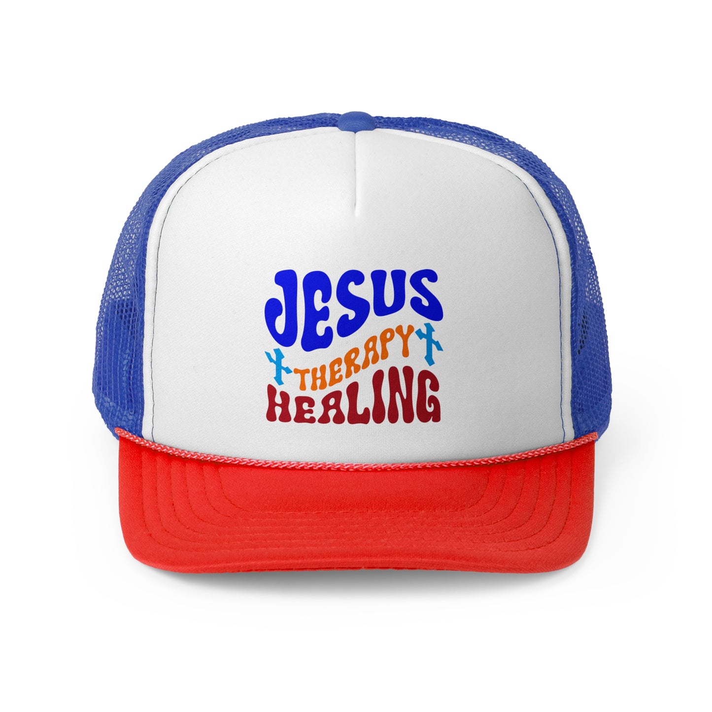 Trucker Cap, Jesus Therapy and Healing Hat, Christian Faith Cap, Religious Healing Cap, Inspirational Hat, Spiritual Gifts Cap