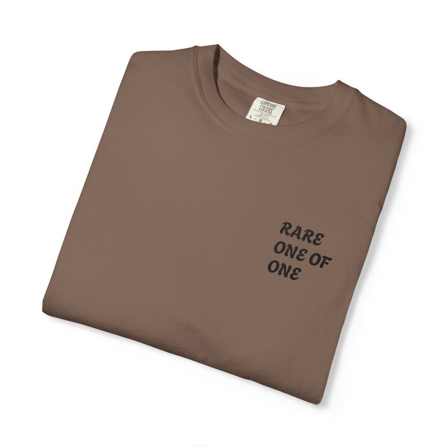 Unique Garment-Dyed T-shirt with 'Rare One of One' Design, Casual Wear, Gift for Him or Her, Streetwear, Art Enthusiast Apparel
