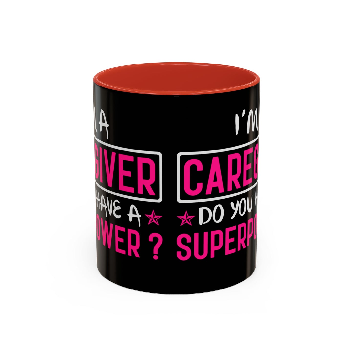 Care Giver Superhero Accent Coffee Mug (11, 15oz)