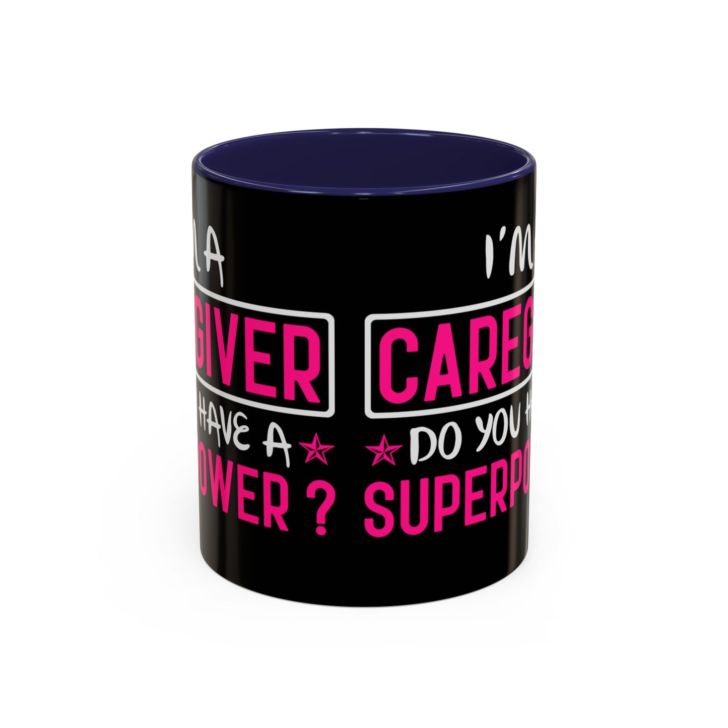 Care Giver Superhero Accent Coffee Mug (11, 15oz)