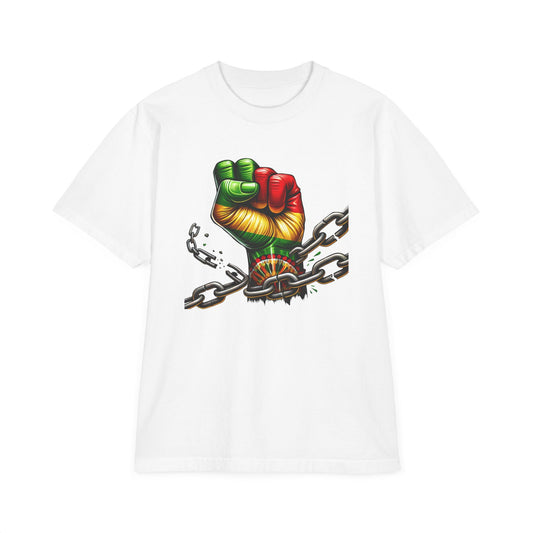 Empowerment Fist T-Shirt - Unisex Garment-Dyed Drop-Shoulder Tee for Activists