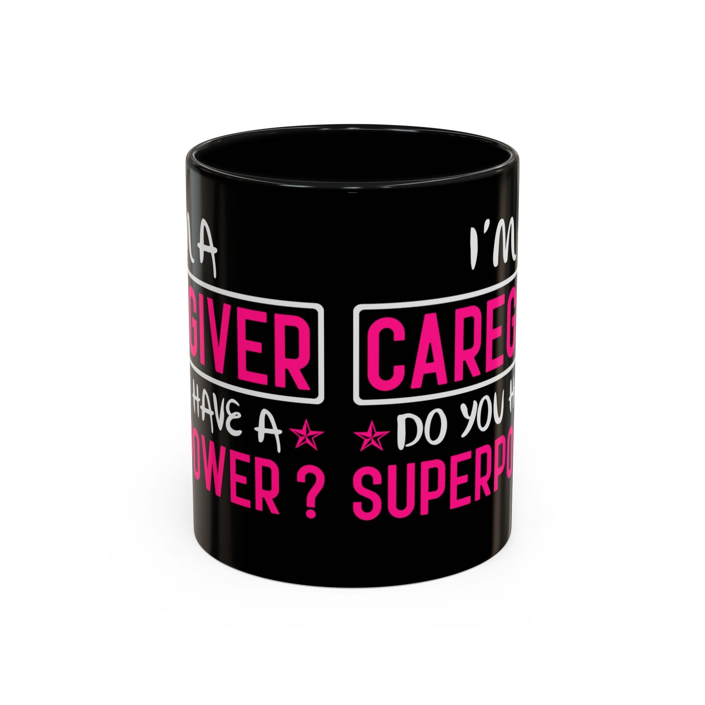 Care Giver Superhero Accent Coffee Mug (11, 15oz)