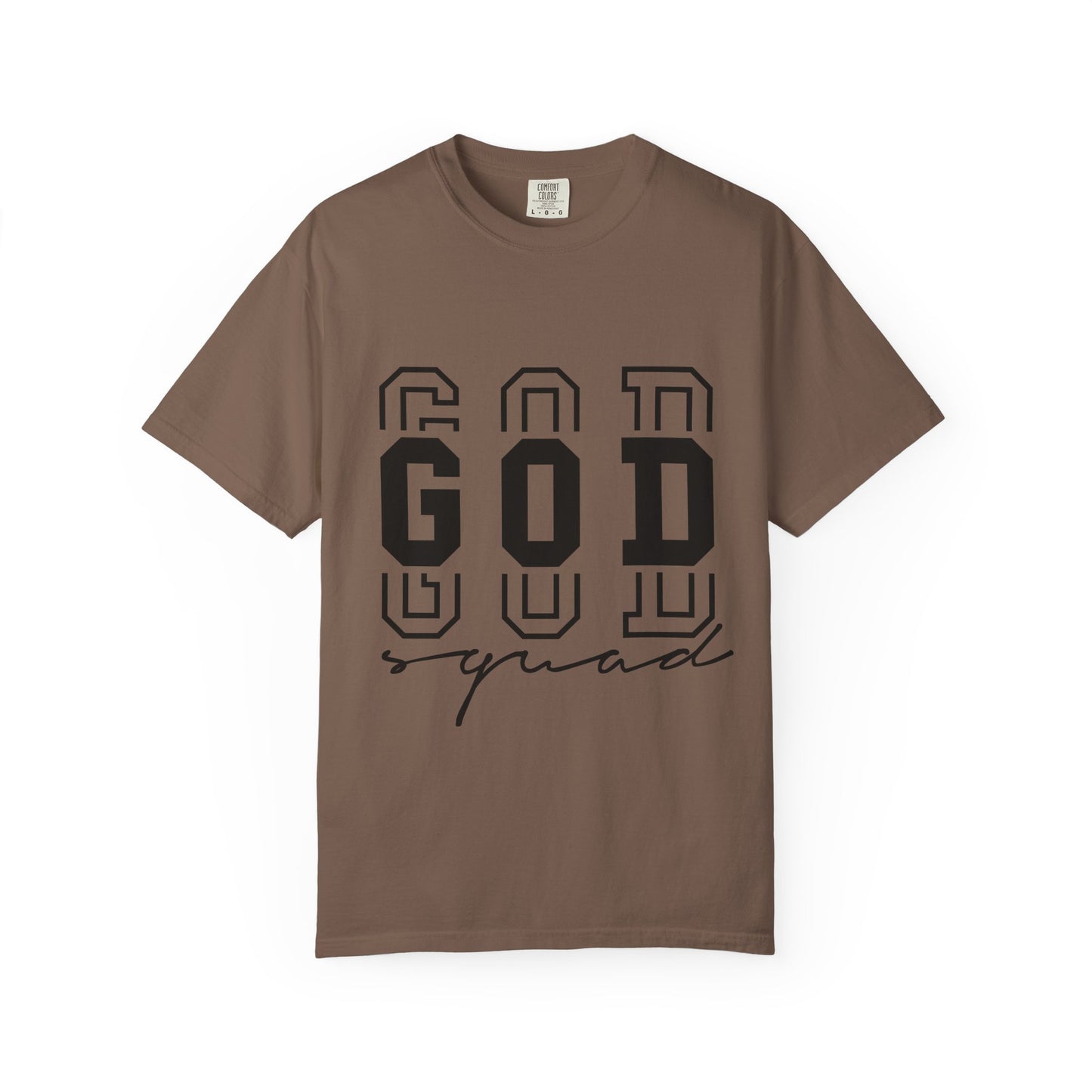 Unisex Garment-Dyed T-shirt with 'GOD Squad' Design - Perfect for Faith Events, Group Outings, Casual Wear, Christian Gifts, and More!