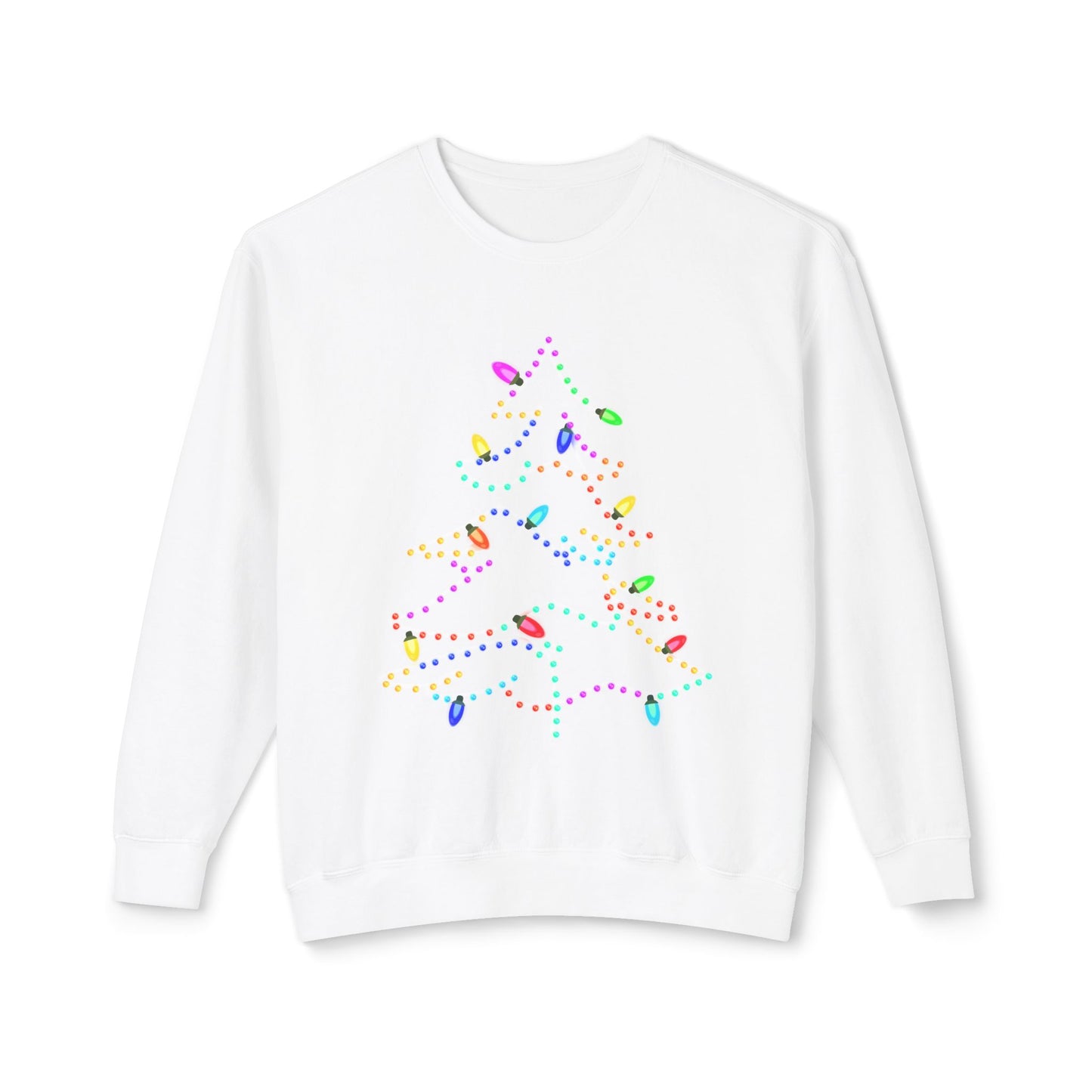 Christmas Tree Unisex Lightweight Crewneck Sweatshirt