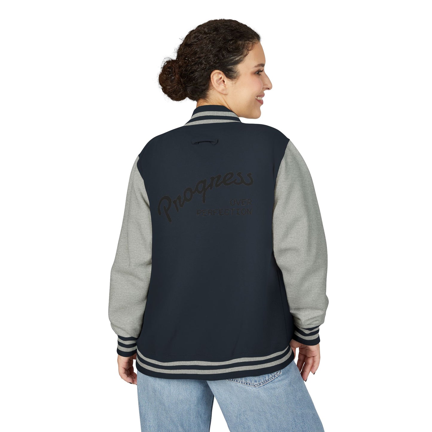 Retro Unisex Varsity Jacket, Classic Letterman Style, Perfect for Game Day, Casual Wear, Great Gift for Sports Fans