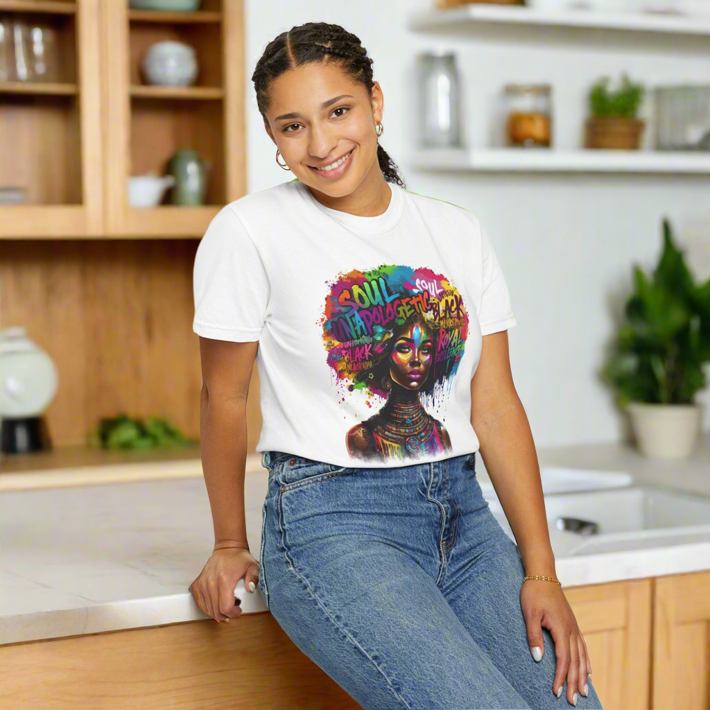 Soulful Black Art Unisex T-Shirt - Vibrant and Empowering Statement Tee