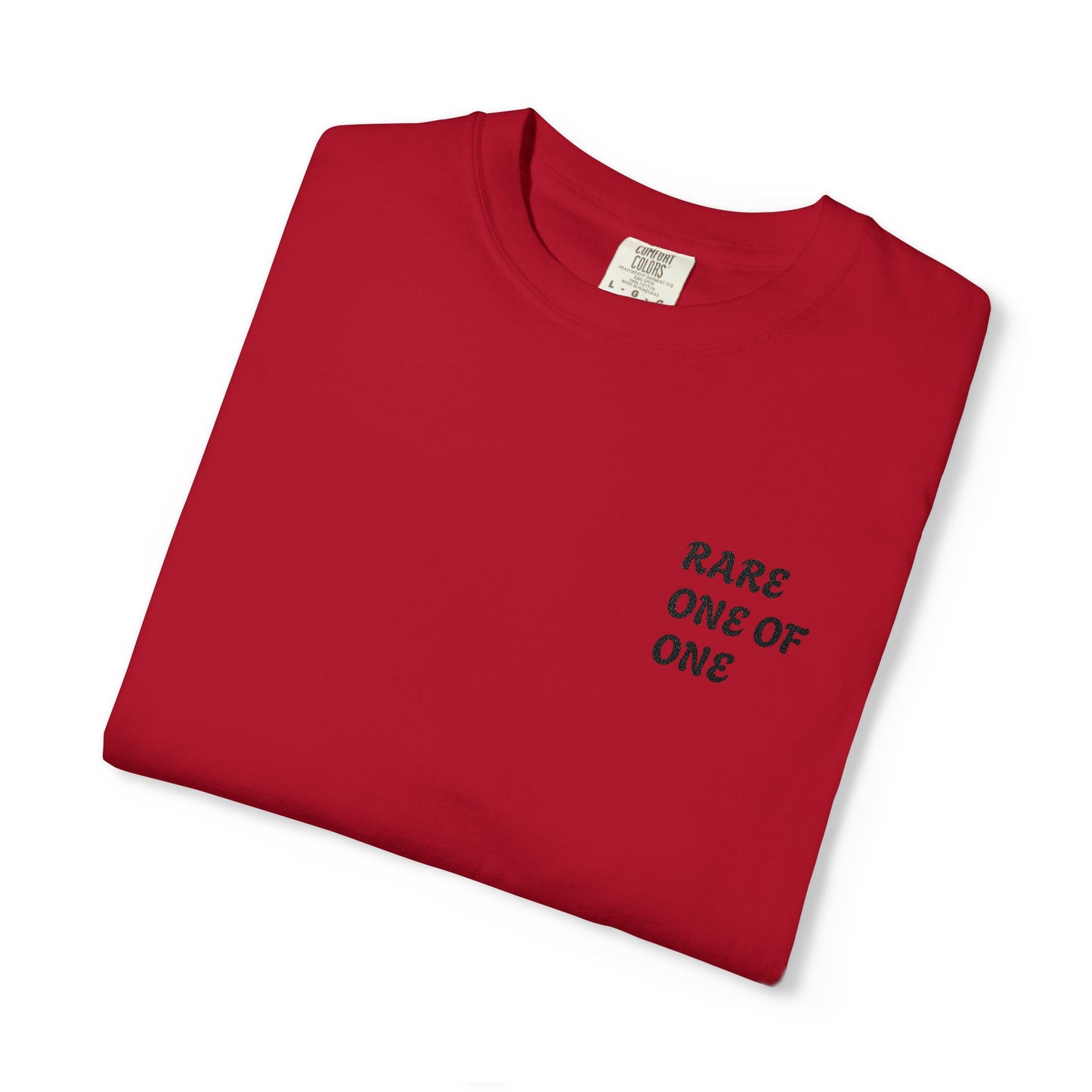 Unique Garment-Dyed T-shirt with 'Rare One of One' Design, Casual Wear, Gift for Him or Her, Streetwear, Art Enthusiast Apparel